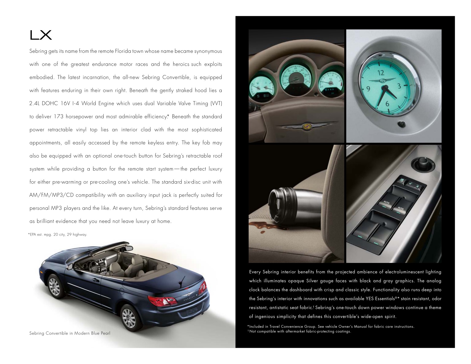 2008 Chrysler Sebring Convertible Brochure Page 18